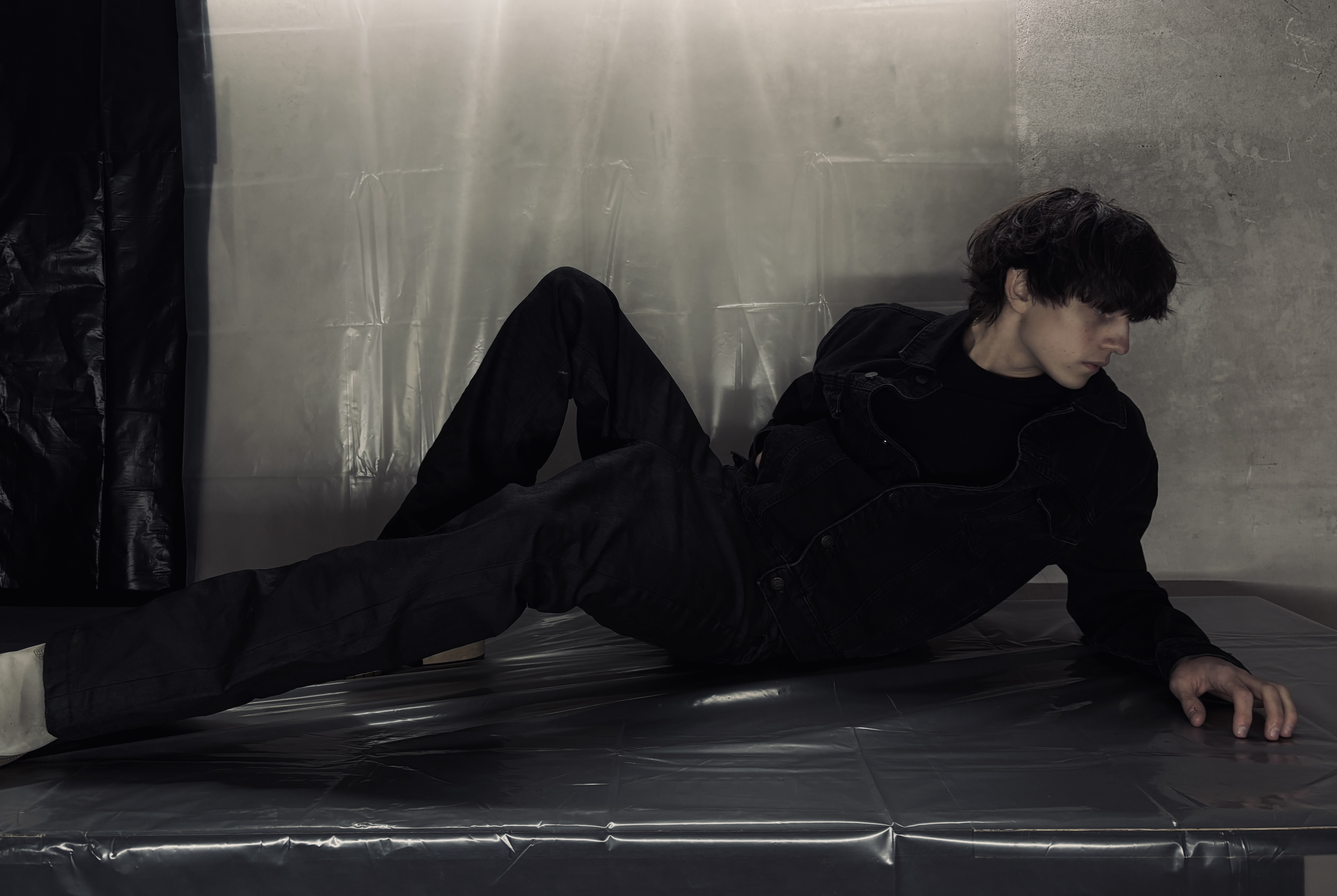 Full Black Waxed Jeans