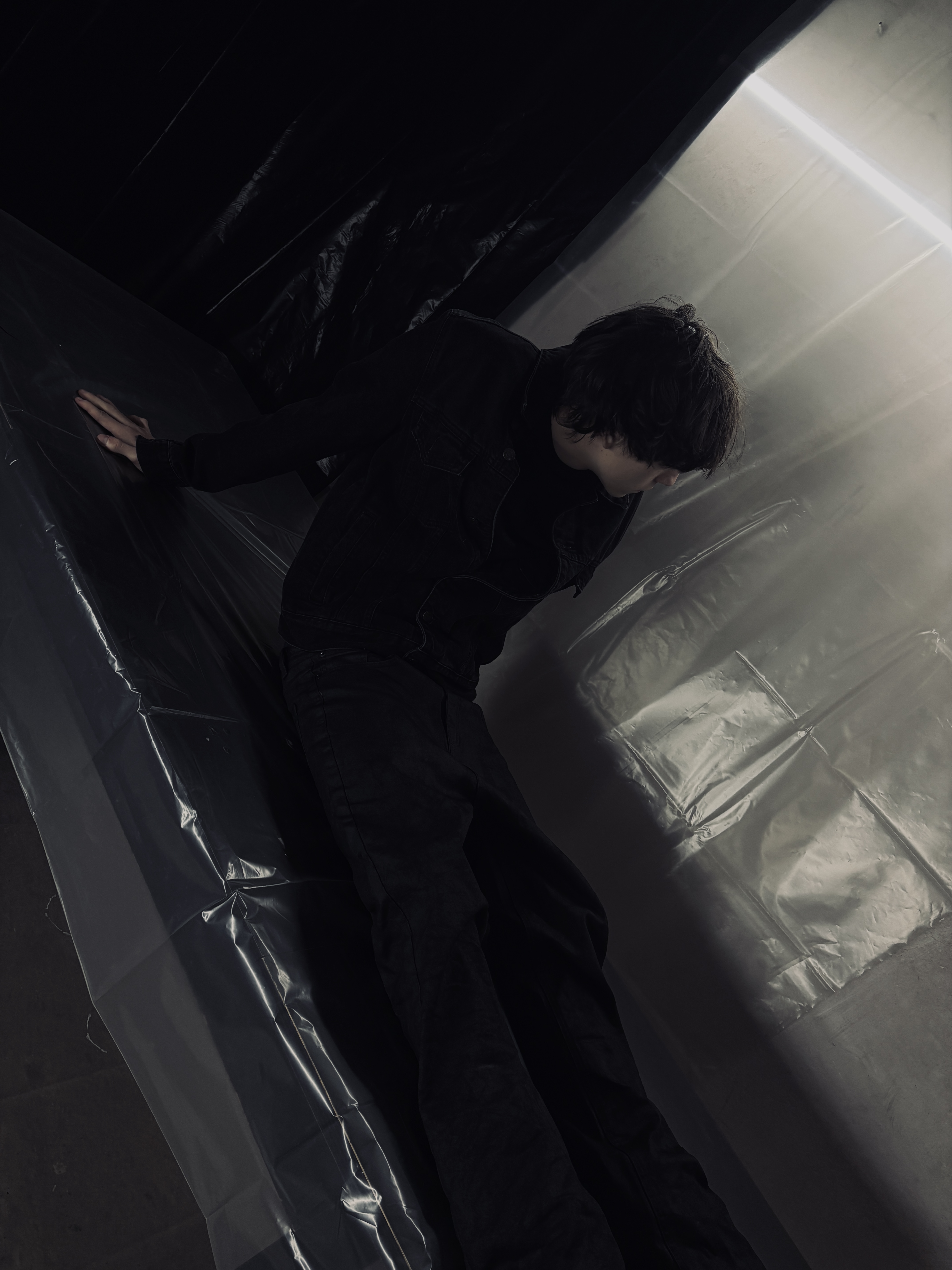 Full Black Waxed Jeans