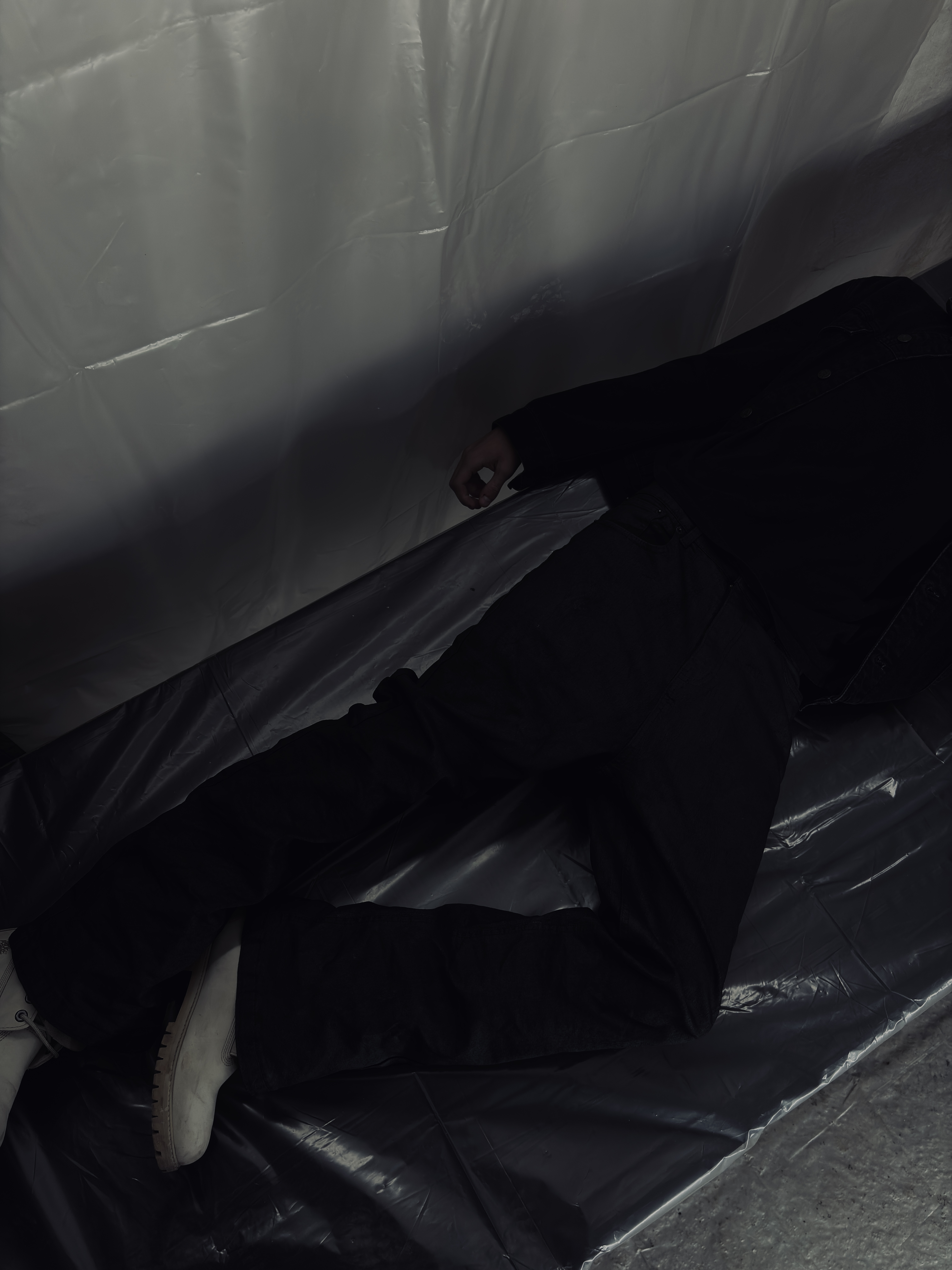 Full Black Waxed Jeans